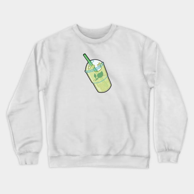 Cute sticker of green bubble tea. Crewneck Sweatshirt by Yurapura